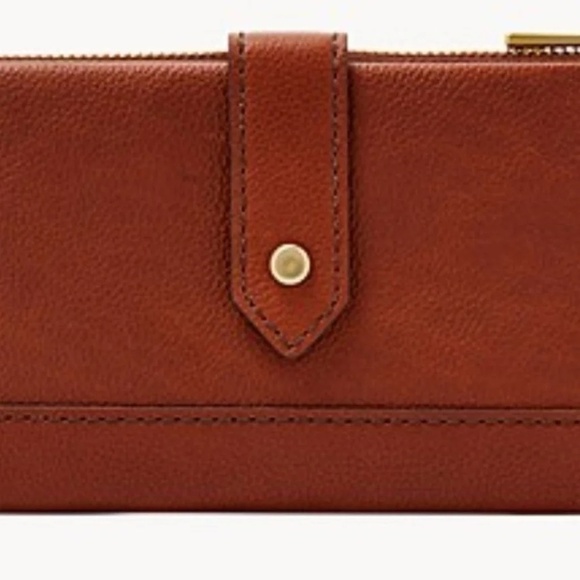 New Fossil Leather Clutch NWT - Picture 3 of 5